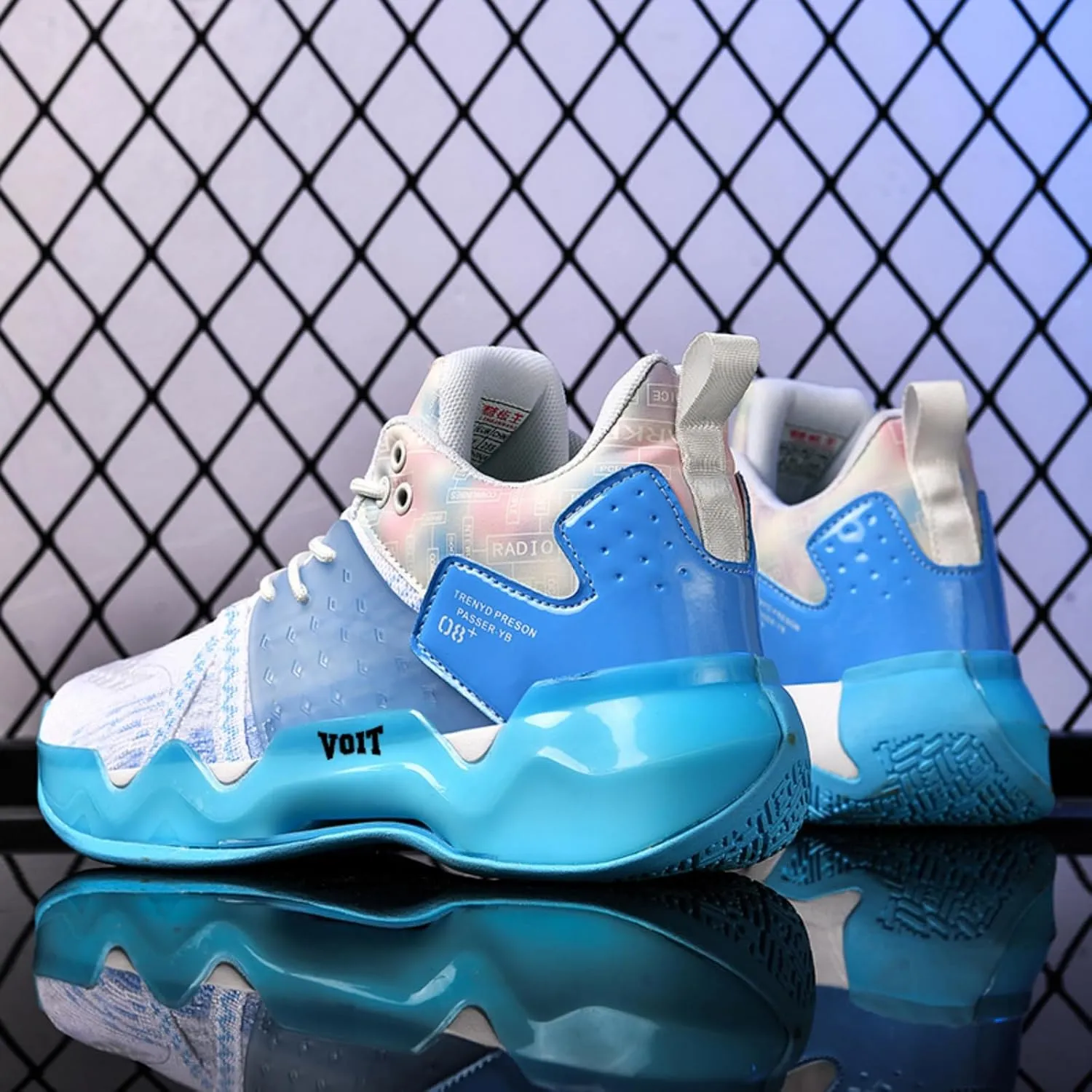 Mens Breathable Lace Up High-Top Mesh Cloth Basketball Shoes Fashion Comfortable High-Top Non-Slip Sneakers for Running Walking Workout Training