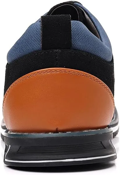 Mens Dress Sneakers Wide Comfortable Casual Dress Shoes Oxford Lace-up Business Casual Walking Dress Shoes for Men