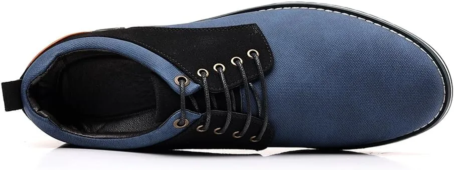 Mens Dress Sneakers Wide Comfortable Casual Dress Shoes Oxford Lace-up Business Casual Walking Dress Shoes for Men