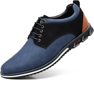 Mens Dress Sneakers Wide Comfortable Casual Dress Shoes Oxford Lace-up Business Casual Walking Dress Shoes for Men