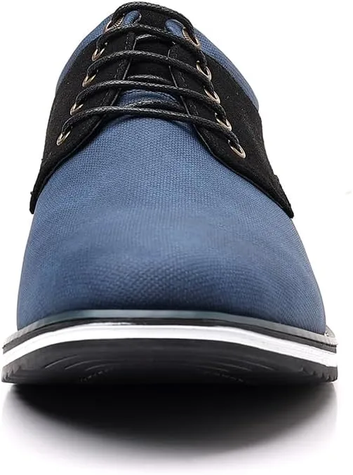 Mens Dress Sneakers Wide Comfortable Casual Dress Shoes Oxford Lace-up Business Casual Walking Dress Shoes for Men