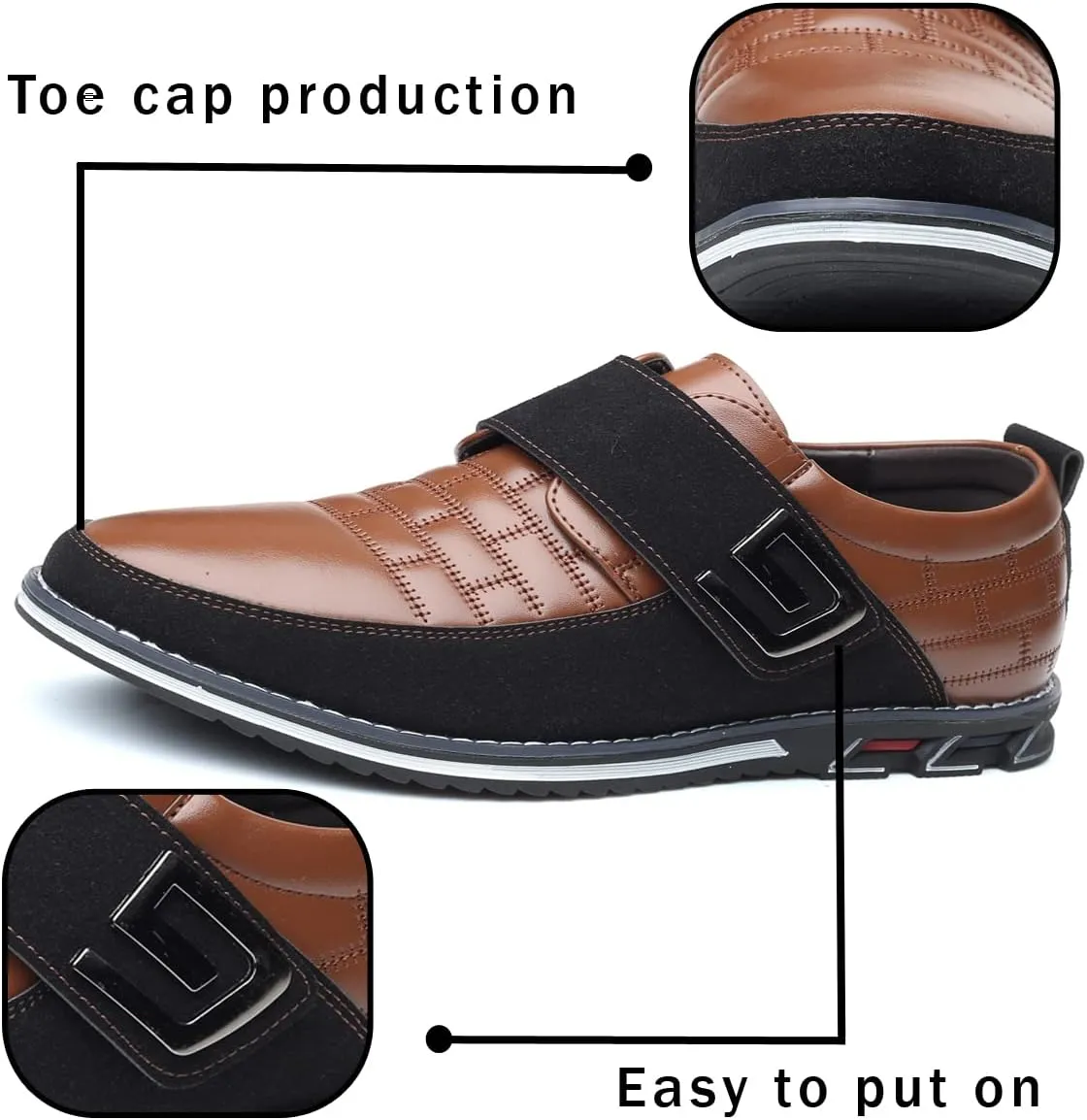 Men's Loafers Premium Leather Comfort Business Casual Oxford Shoes Office Working Driving Walking Shoe