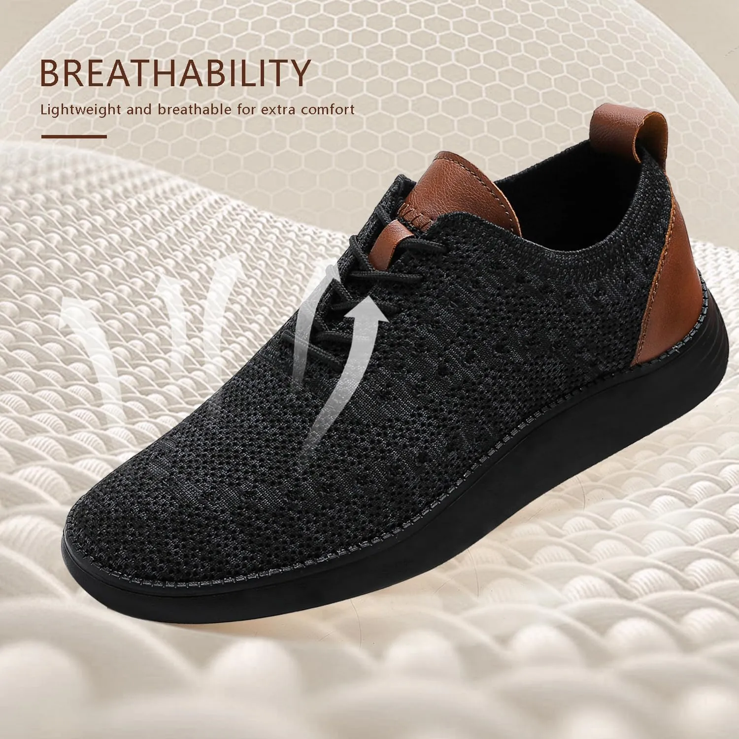 Men's Mesh Oxfords Sneakers Handmade Comfortable Casual Dress Business Slip On Lightweight Walking Shoes for men