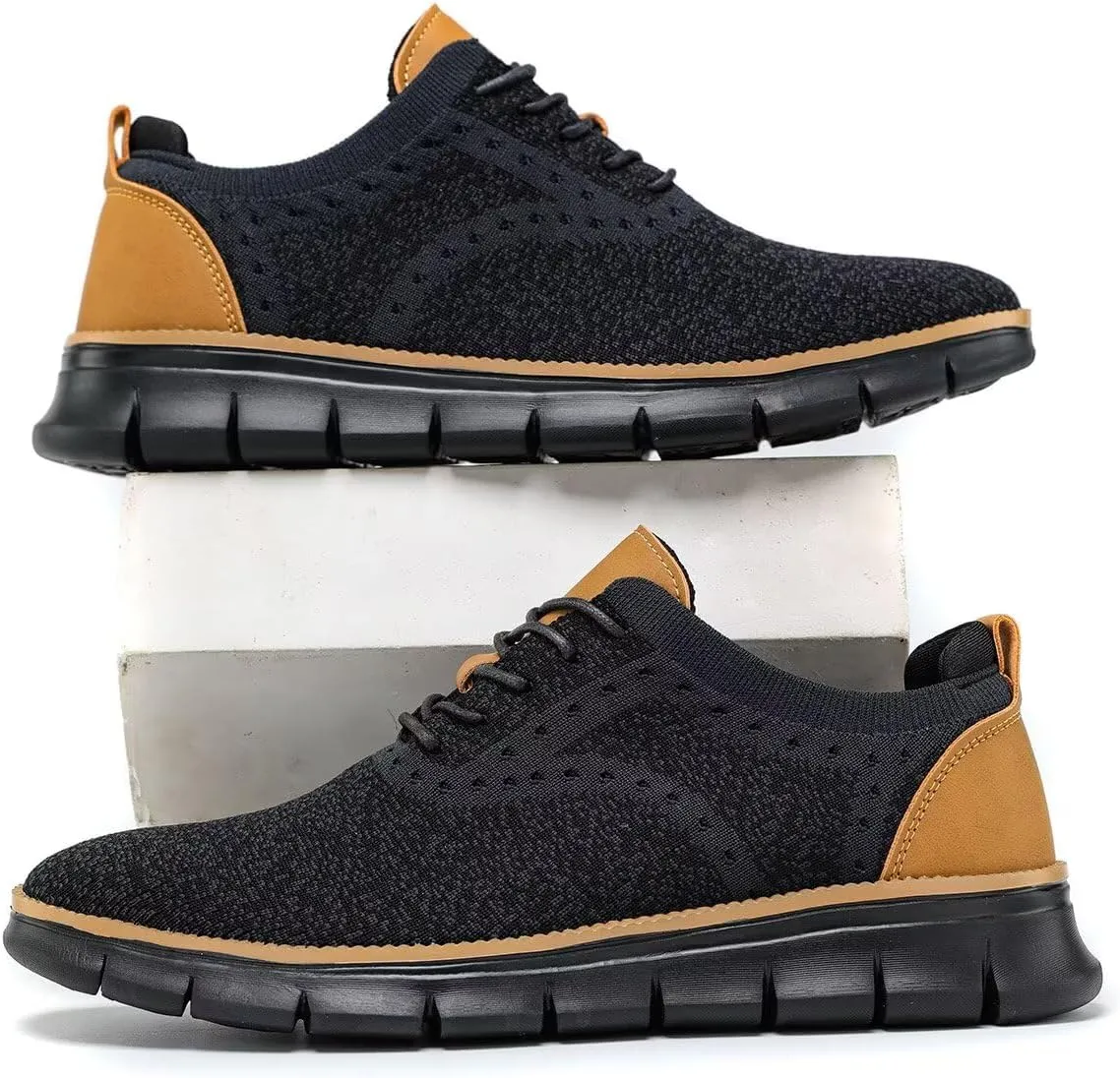 Men's Mesh Sneakers Oxfords Lace-Up Lightweight Casual Walking Shoes Dress Shoes Fashion Sneakers Walking Shoes