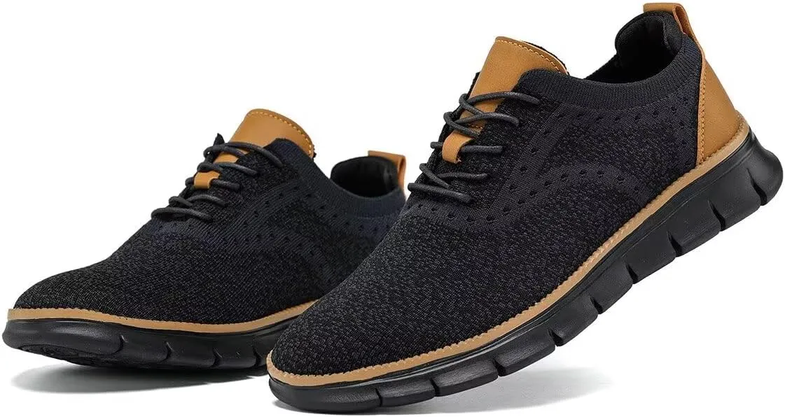 Men's Mesh Sneakers Oxfords Lace-Up Lightweight Casual Walking Shoes Dress Shoes Fashion Sneakers Walking Shoes