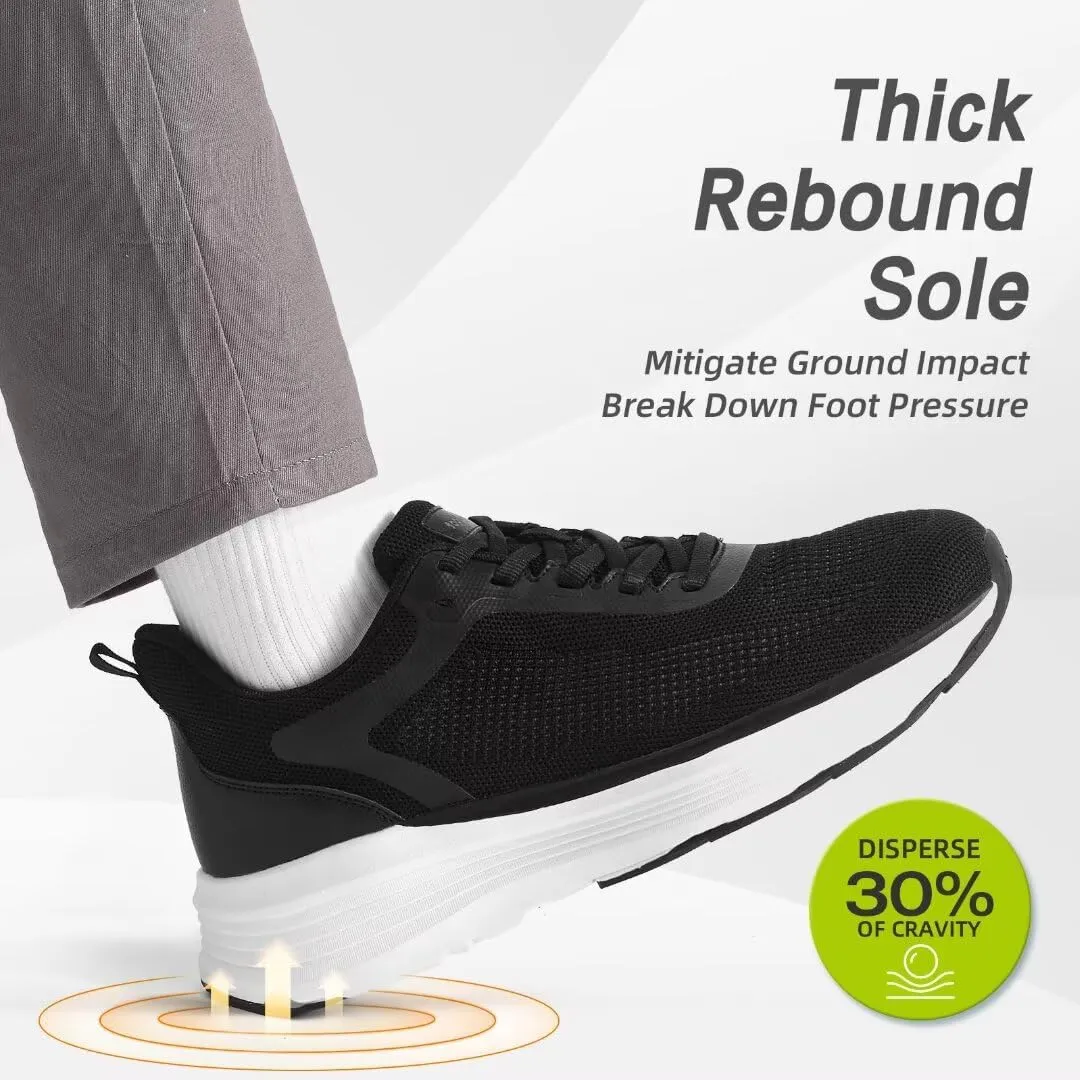 Men's Orthopedic Fashion Sneakers: Comfortable Arch Support Plantar Fasciitis Orthotic Walking Shoes, Casual Work Supportive Sport Athletic Flat Feet Shoes for Foot and Heel Pain Relief