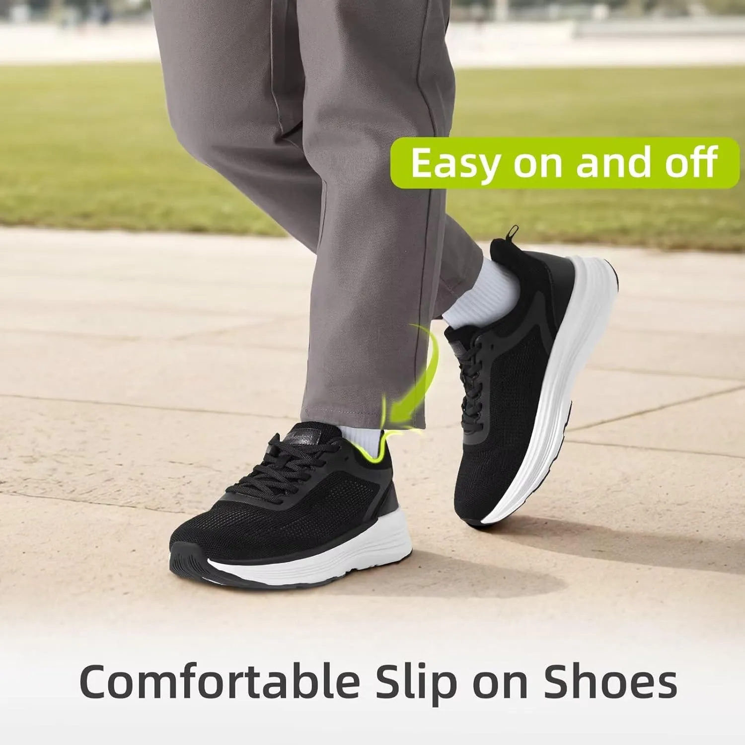 Men's Orthopedic Fashion Sneakers: Comfortable Arch Support Plantar Fasciitis Orthotic Walking Shoes, Casual Work Supportive Sport Athletic Flat Feet Shoes for Foot and Heel Pain Relief