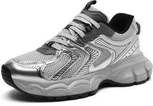 Men's Running Shoes High Top Sneakers Thick Bottom Casual Shoes Street Fashion Walking Shoes Outdoor Training Jogging Tennis Shoes