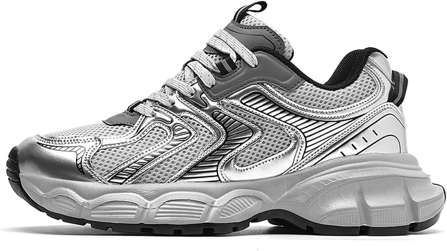 Men's Running Shoes High Top Sneakers Thick Bottom Casual Shoes Street Fashion Walking Shoes Outdoor Training Jogging Tennis Shoes