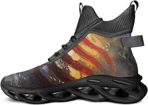 Men's Shoes High Top Blade Shoes Non Slip Athletic Sneakers for Running, Fitness