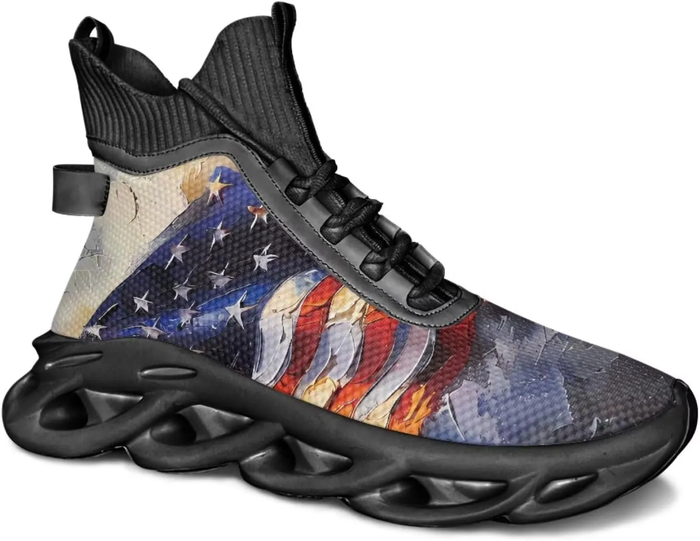 Men's Shoes High Top Blade Shoes Non Slip Athletic Sneakers for Running, Fitness