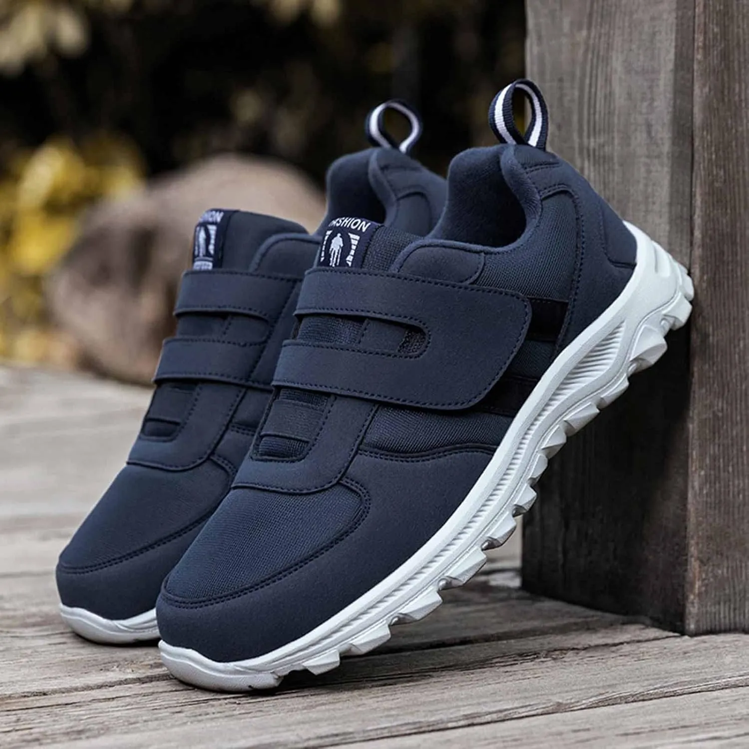 Mens Slip on Sneakers Comfortable Breathable Lightweight Casual Sneaker Non Slip Hook Loop Walking Sport Shoes Orthopedic Walking Shoes