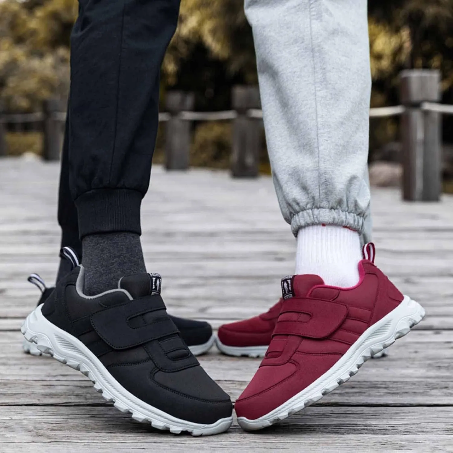 Mens Slip on Sneakers Comfortable Breathable Lightweight Casual Sneaker Non Slip Hook Loop Walking Sport Shoes Orthopedic Walking Shoes