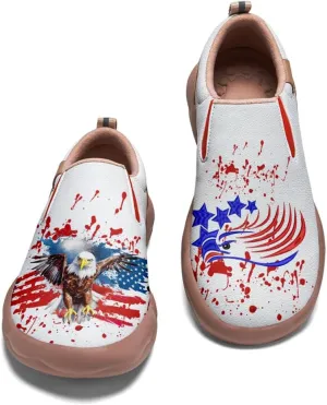 Men's Travel Shoes Slip On Loafers Art Painted Casual Walking Sneakers Wolf Totem Sole