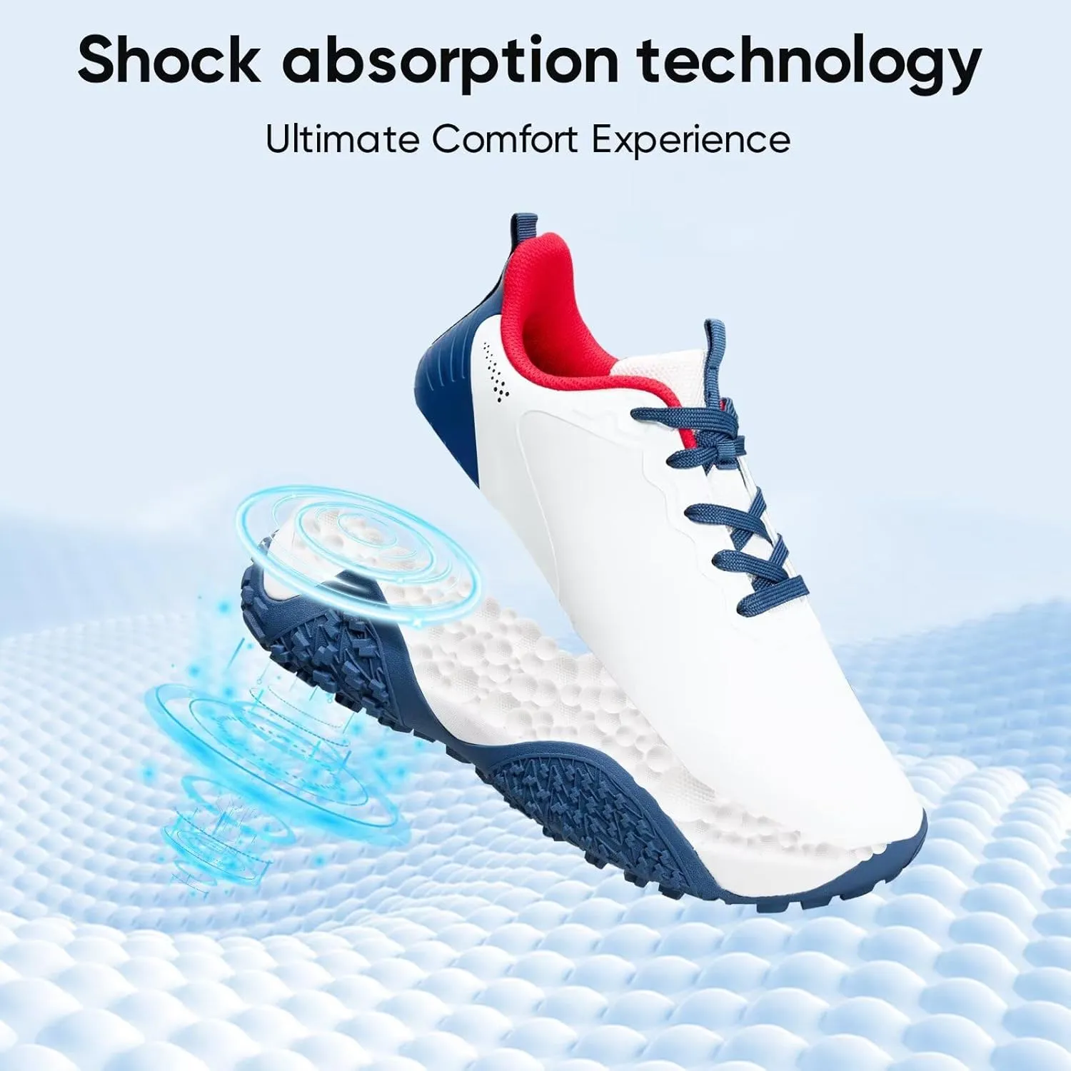 Mens Wide Golf Shoes Spikeless Waterproof Lightweight Outdoor Golf Sport Training Sneakers
