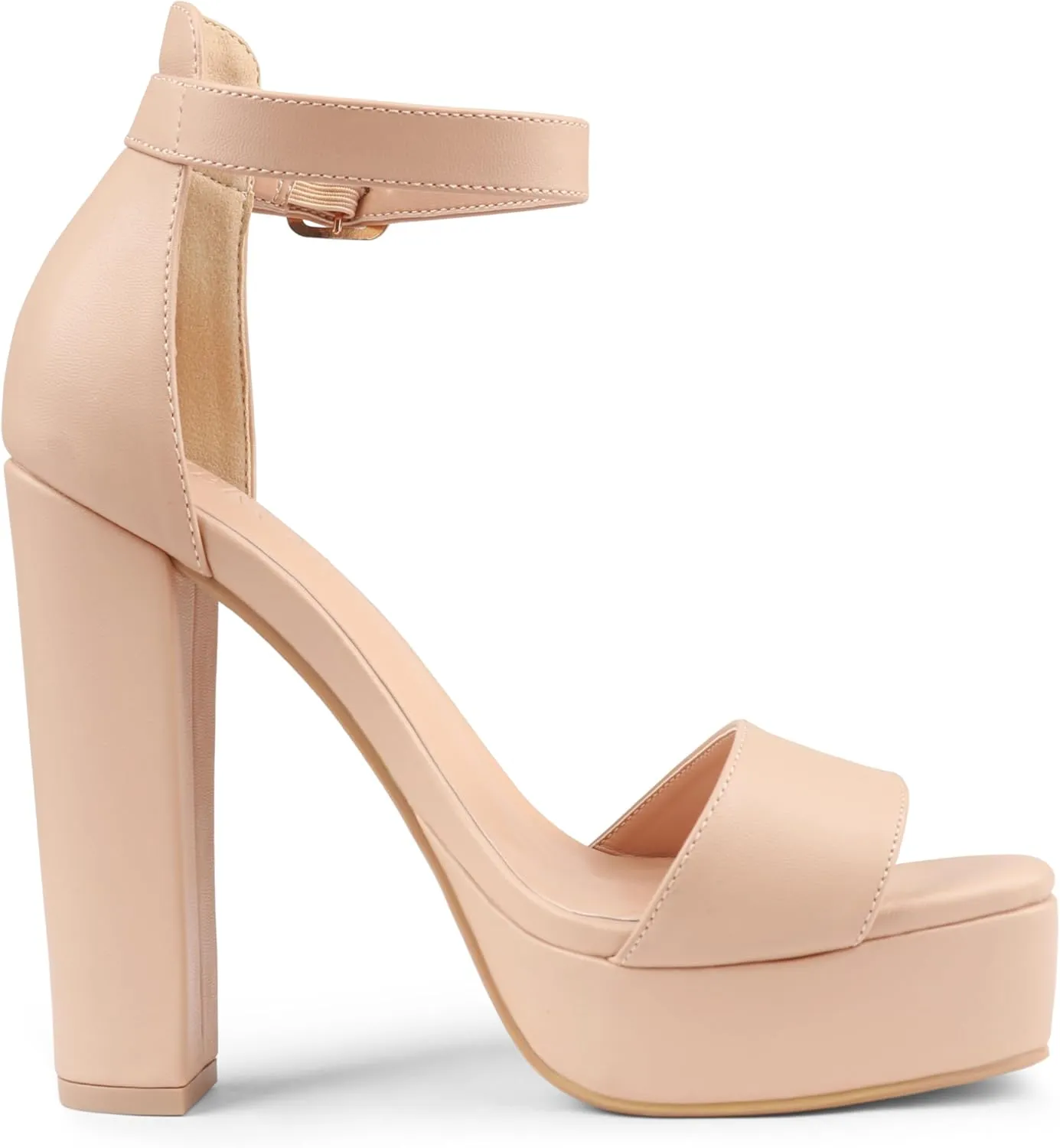 MERUMOTE Women's Fashion Platform Sandals Block Heels Wedding Summer Dress Shoes