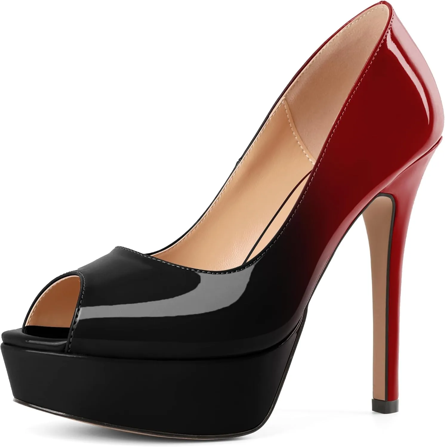 Mettesally Women's Peep Toe Platform Sandals Stiletto Heel Open Toe Pumps Party Dress Shoes