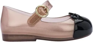 mini melissa Sweet Love Cap Toe Mary Jane Shoes for Toddlers - Jelly Flats for Girls with Cute Bow, Toe Accent and Adjustable Straps