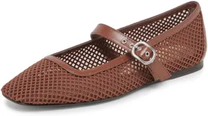miss left Women Stylish Square Toe Single Strap Buckle Mesh Flat Mary Janes Ladies Comfy Casual Daily Dress Shoes Size 4-16 US