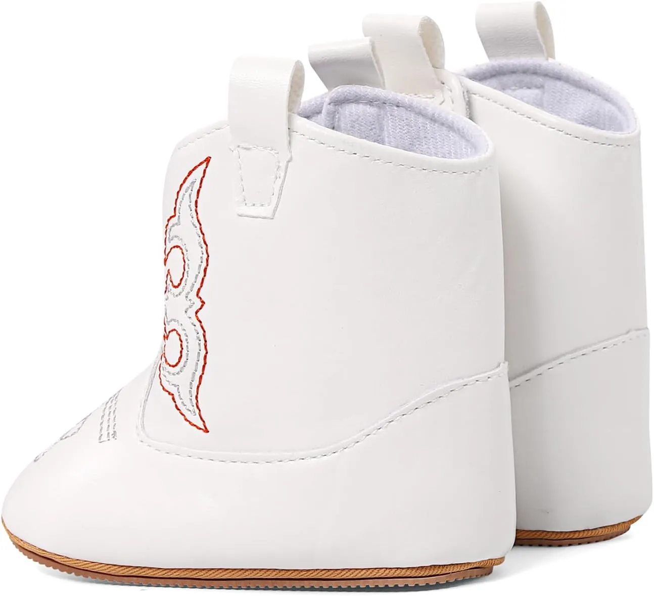 MK MATT KEELY Baby Boys Girls Cowboy Boots Infant Western Boots Toddler Soft Sole Non-Slip Round Toe Bootie Newborn First Walker Crib Shoes