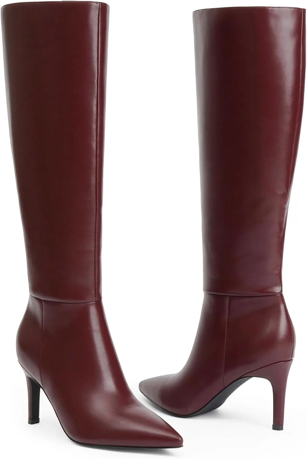 Modatope Knee High Boots Women Pointed Toe Tall Boots Stiletto High Heel Long Boots Side Zipper Dress Fashion Boots Shoes