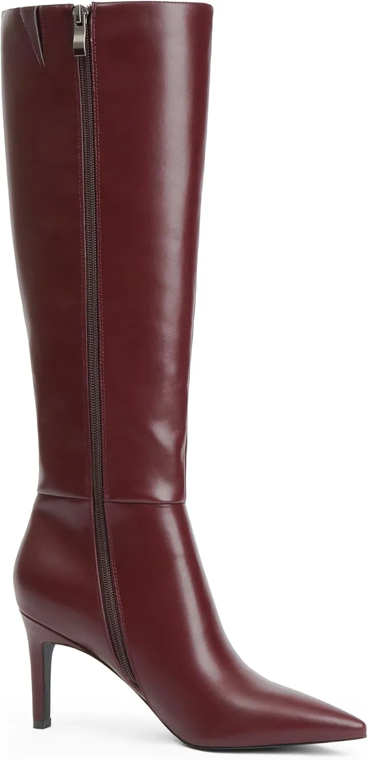 Modatope Knee High Boots Women Pointed Toe Tall Boots Stiletto High Heel Long Boots Side Zipper Dress Fashion Boots Shoes
