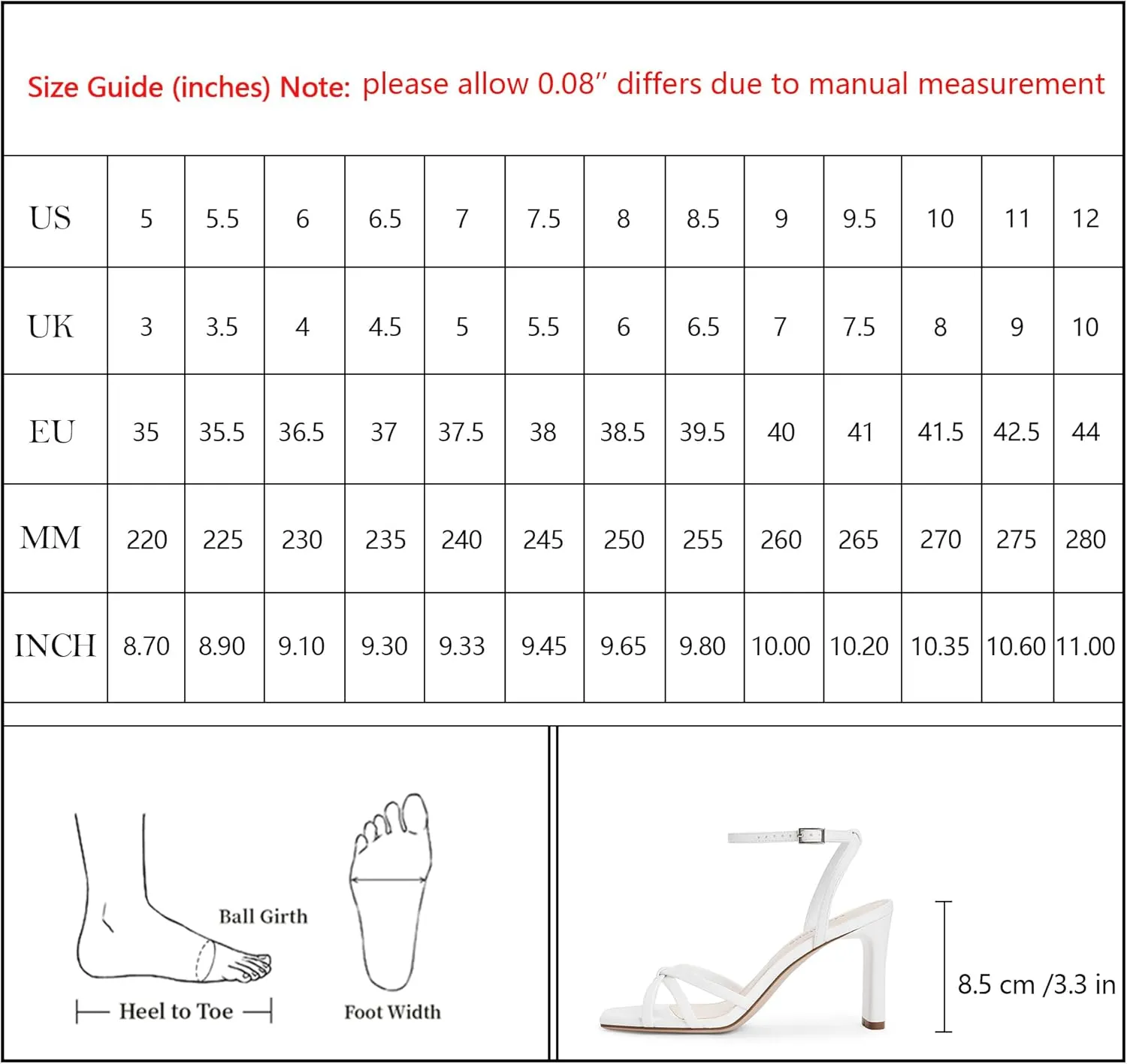 Modatope Womens Sandals Square Open Toe Chunky High Heels Strappy Ankle Strap Sandals Comfort Dress Party Shoes