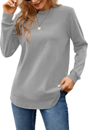MOLERANI Sweatshirts for Women Casual Long Sleeve Crewneck Shirts Tunic Tops