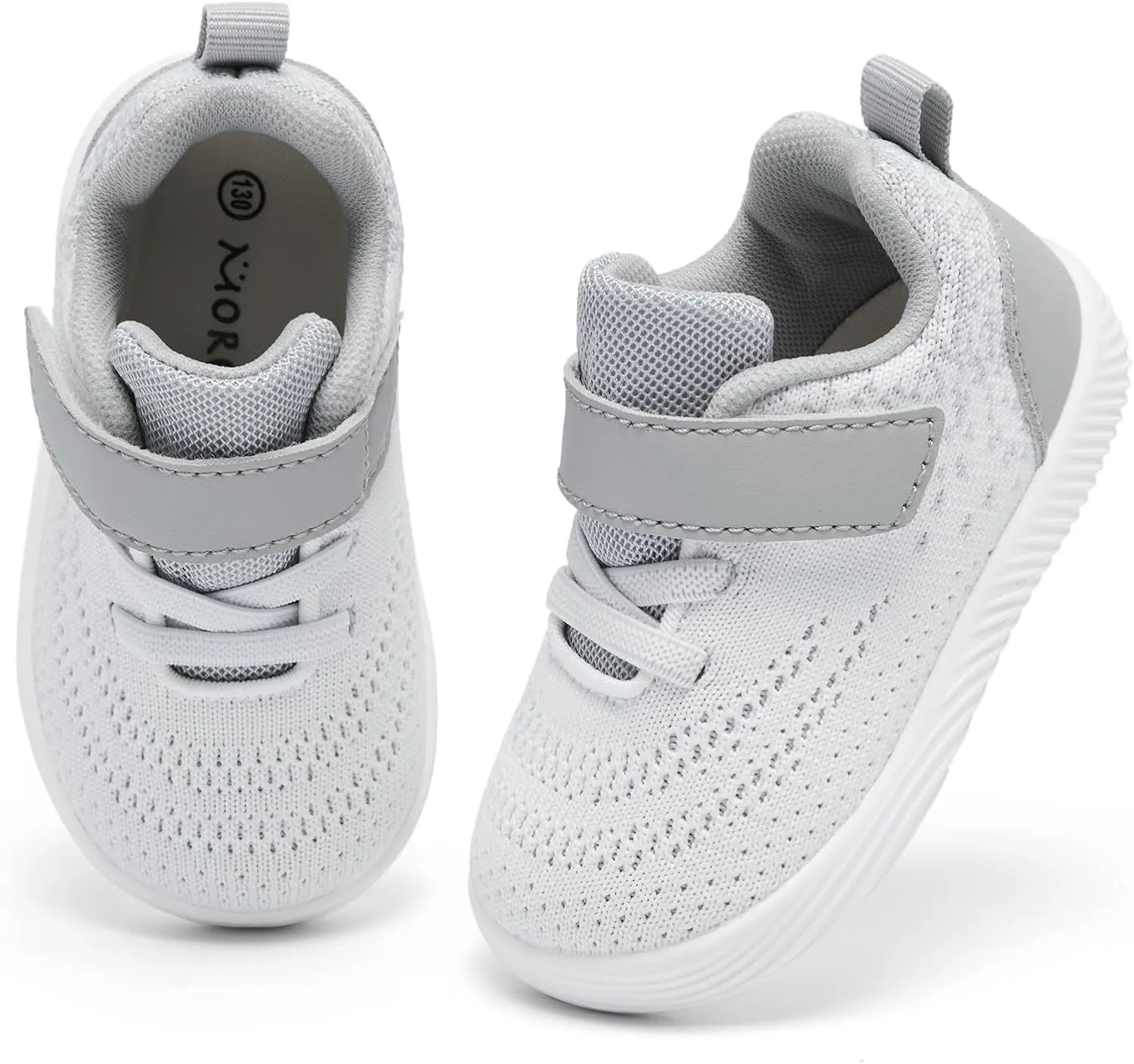 MORENDL Toddler Sneakers Baby Boys & Girls Barefoot Shoes Lightweight Breathable Walking Running Tennis Athletic Sport Shoes