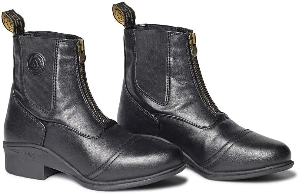 MOUNTAIN HORSE Ladies Veganza Zip Paddock Boots, 6, Black