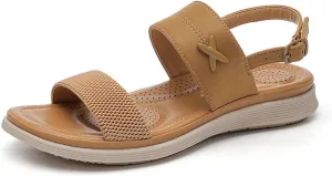 Neutral Sandals For Women Fashion Water Shoes Elastic Ankle Strap Bohemian Slide On Shoes Women Wedge Heel Sandals