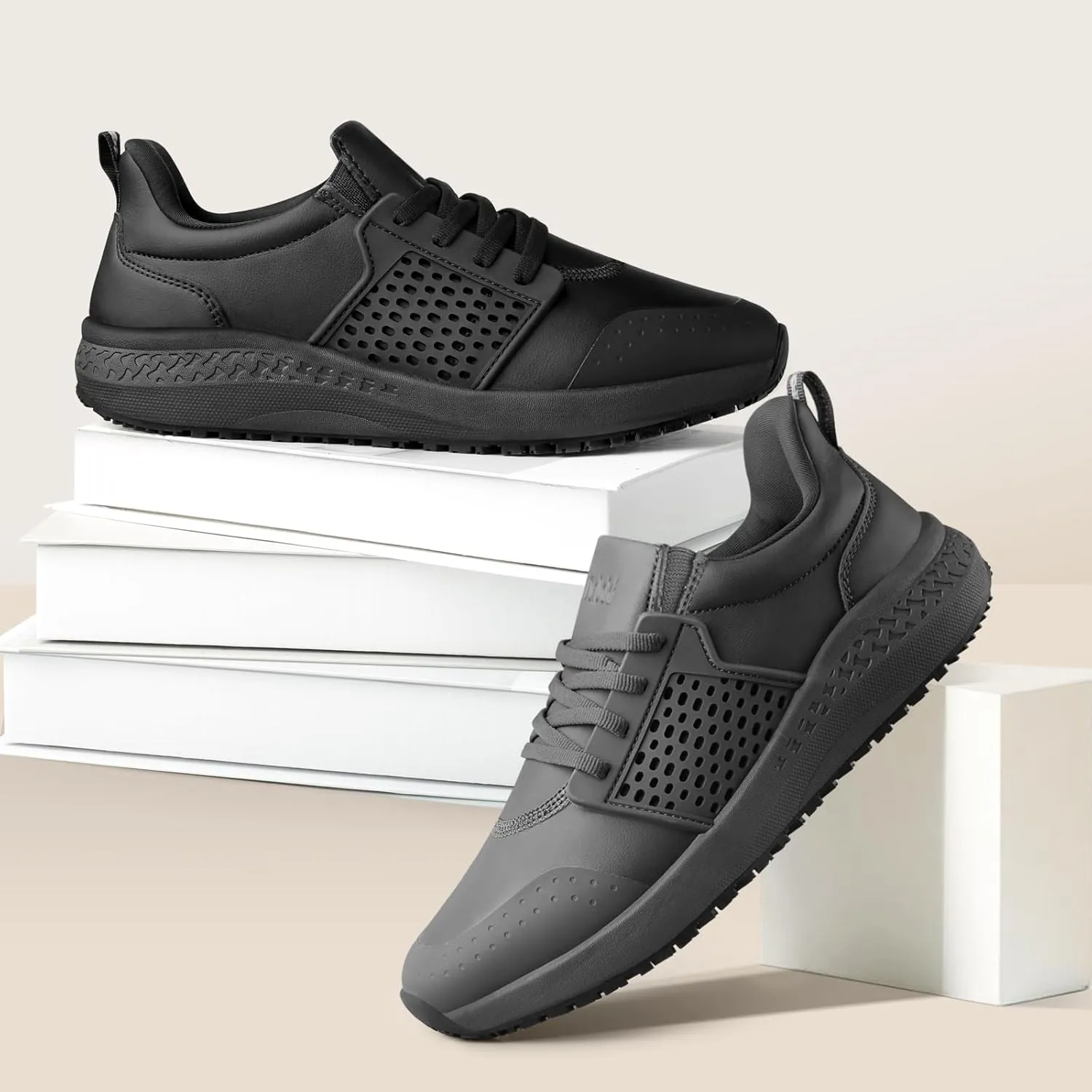 Non Slip Work Shoes for Men Slip Resistant Kitchen Shoe Waterproof Restaurant Chef Sneakers Food Service Hospital