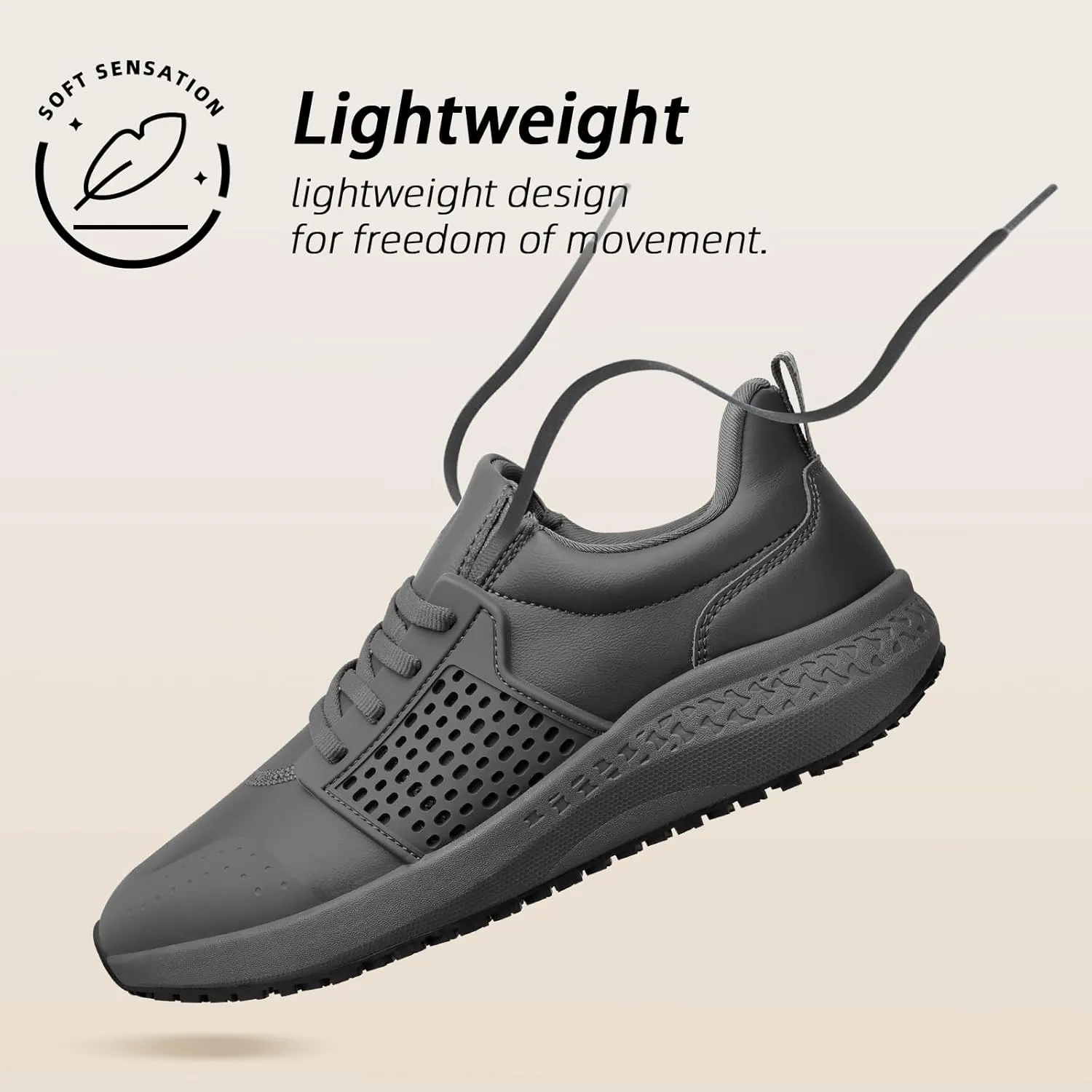 Non Slip Work Shoes for Men Slip Resistant Kitchen Shoe Waterproof Restaurant Chef Sneakers Food Service Hospital