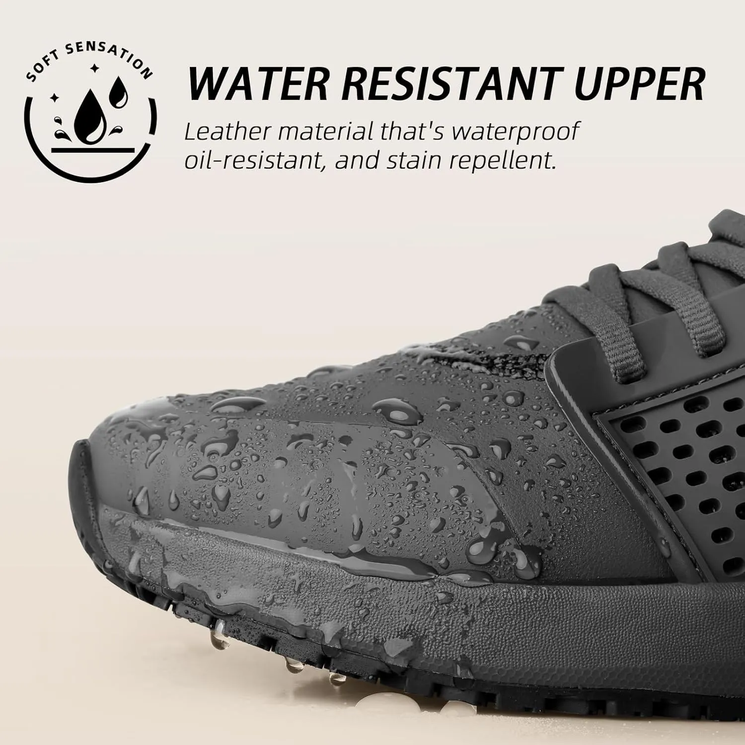 Non Slip Work Shoes for Men Slip Resistant Kitchen Shoe Waterproof Restaurant Chef Sneakers Food Service Hospital