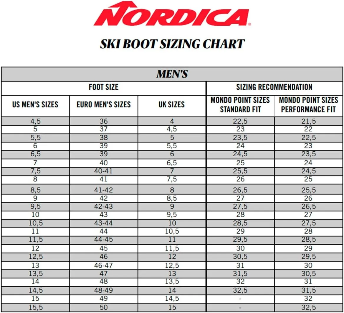 NORDICA Men's HF 100 Durable Warm Insulated Water-Resistant Easy-Entry All-Mountain Touring Ski Boots with Instep Volume Control