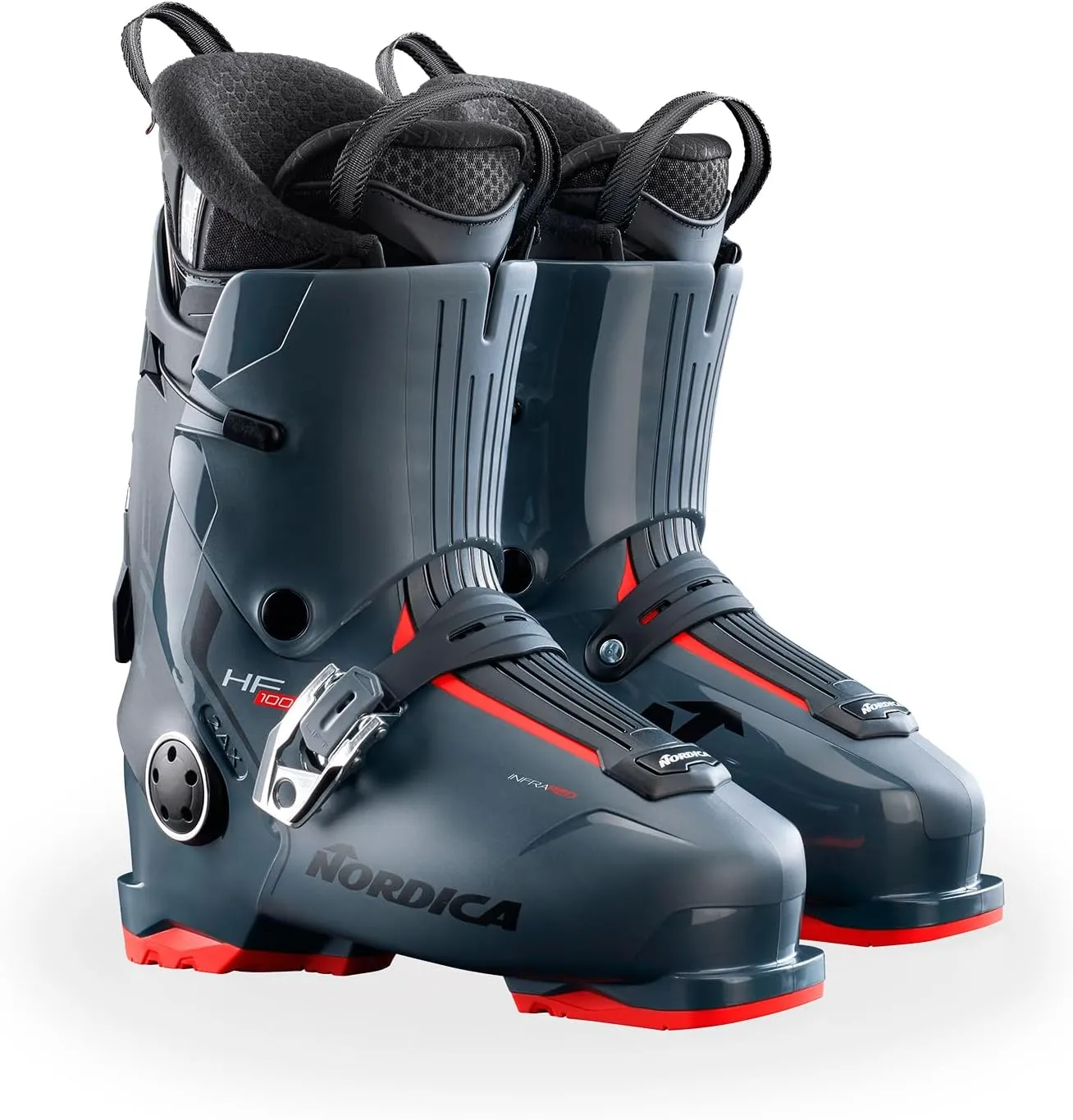 NORDICA Men's HF 100 Durable Warm Insulated Water-Resistant Easy-Entry All-Mountain Touring Ski Boots with Instep Volume Control