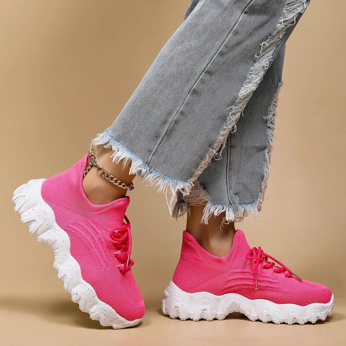 Nurse Babe Tennis Shoes Women, Ortho Pro Womens Classic Comfortable Breathable Knit Shoes for Nurses Women on Feet All Day