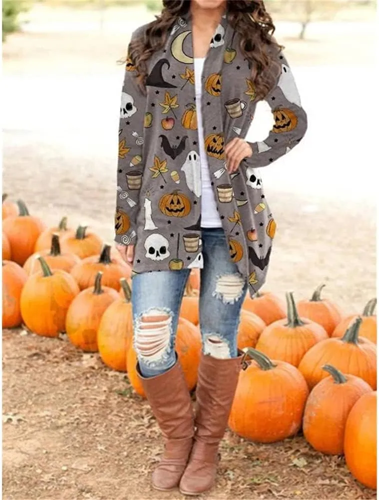 Oil Painting Shirt Van Gogh Gift Starry Night Long Open Front Cardigans for Women Long Sleeve Clothing Lightweight Sweater