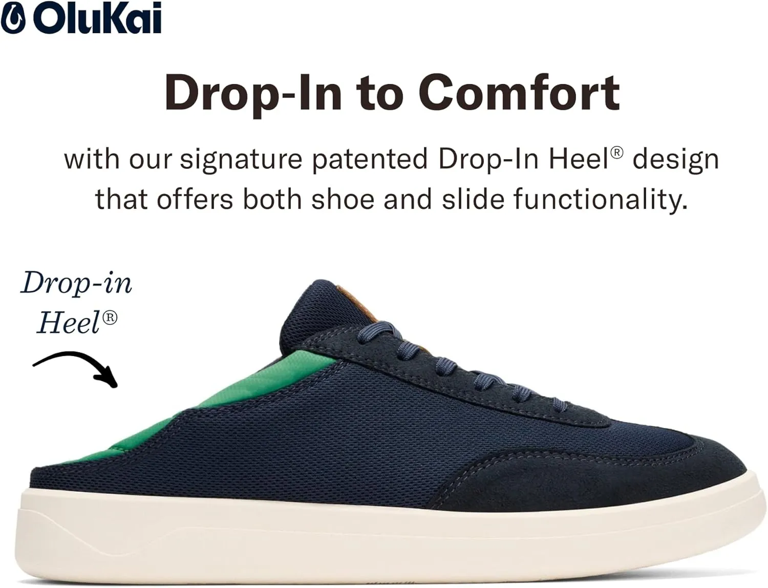 OLUKAI Punini Men's Everyday Sneaker, Classic Lace-Up Design & Countoured Footbed, Comfort Fit & Wet Grip Rubber Soles, Durable & Supportive