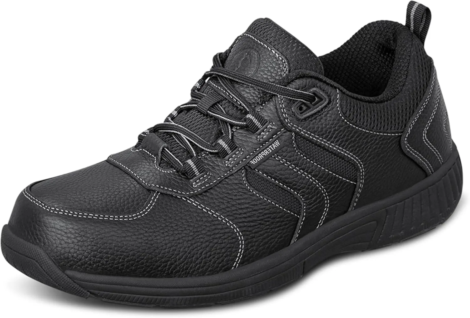 Orthofeet Men's Orthopedic Leather Pacific Palisades Waterproof Sneakers