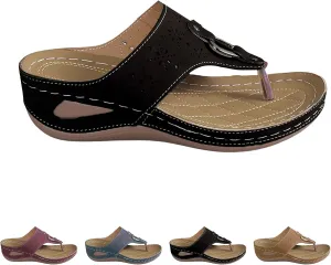 Orthopedic Sandals for Women Comfort Dressy Flip Flops Arch Support T-Stray Wide Width Slippers Beach Walking 2025 Wedge Casual Comfortable Flat Open Toe Platform Non-Slip Summer Dress Shoes
