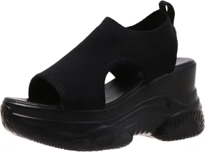 Orthopedic Shoes for Women Wedge Summer Open Toe Ankle Strap Platform Sandals Casual Strappy Slip on Sandals Beach