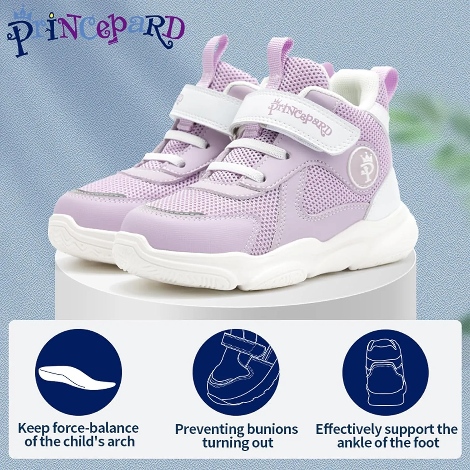 Orthopedic Sneakers for Toddlers and Kids with Ankle and Arch Support,Lightweight and Breathable