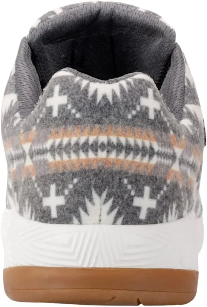 PENDLETON Women's Stratus Wool Sneakers – Wool Blend, Spider Rock Pattern, Lightweight Midsole