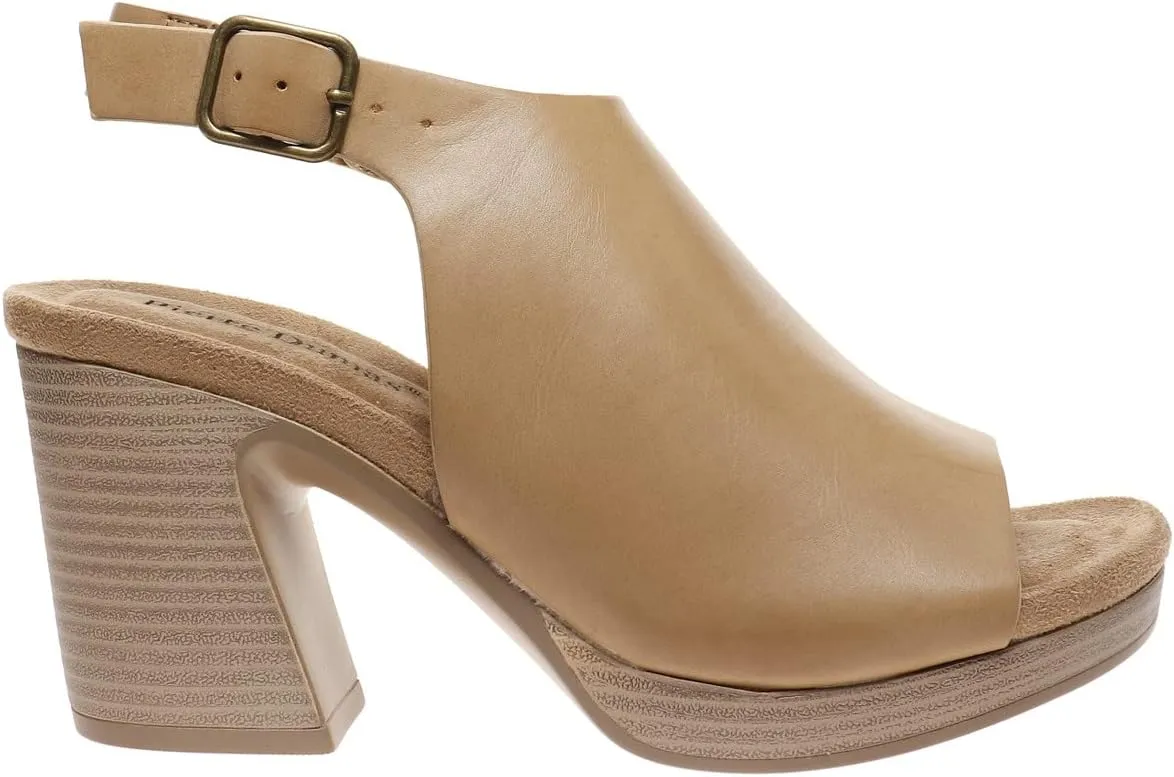 Pierre Dumas Women's Open Toe Slingback Platform Chunky Heels Sandals
