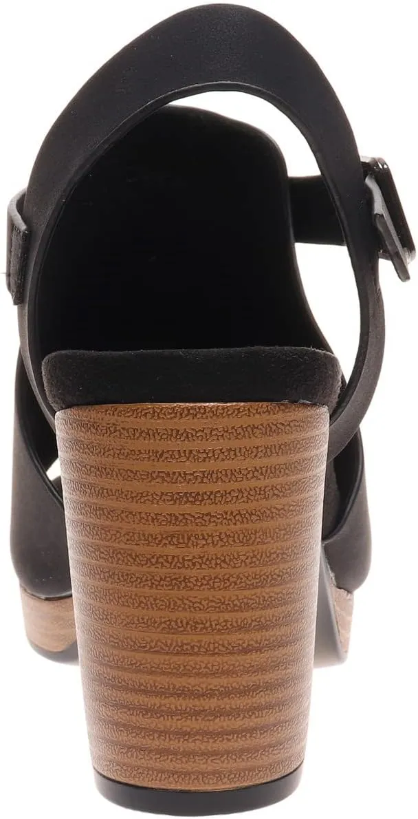 Pierre Dumas Women's Peep Toe Platform Chunky Heel Slingback Sandals