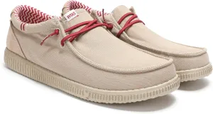 PITAS Ledro Men’s Casual Loafers | Cotton & Suede Upper | Lightweight & Comfortable Slip-On Shoes for Men | Beige