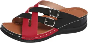 Platform Sandals Women Espadrille Wedge Casual Slippers Open Toe Dressy Heels Summer Slingback Wide Espadrilles Slip on Wedges Width Buckle Ankle Strap Flip Flops Walking Strappy Shoes 2025