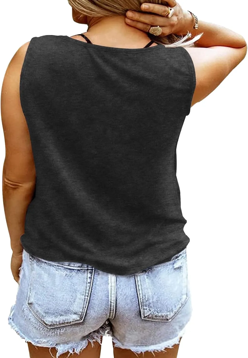 Plus Size Smooth As Tennessee Whiskey Shirt Women Ring Hole Sleeveless Sexy V-Neck Country Music Tank Top Tshirt