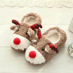 Plush Home Christmas Women Compact Outstanding value Handmade Fashion Loafers Slip-On